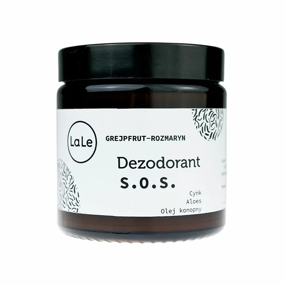 Dezodorant S.O.S. w kremie Grejpfrut i Rozmaryn 150ml (szkło) | La-Le
