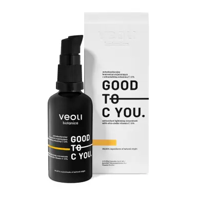 Antyoksydacyjny koncentrat rozjaśniający z witaminą C 15% GOOD TO C YOU | Veoli Botanica