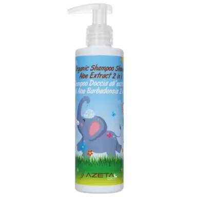 Organiczny szampon i płyn do mycia ciała 2w1 z aloesem dla dzieci | Azeta Bio