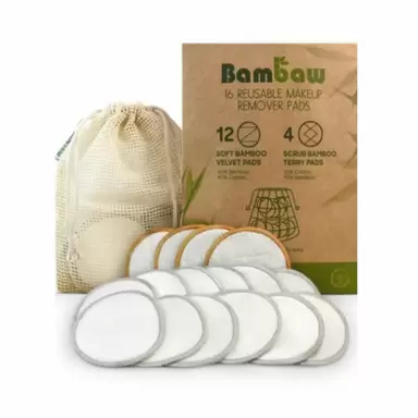 Wielorazowe waciki kosmetyczne bambusowo- bawełniane | Bambaw