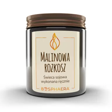 Sojowa świeca zapachowa Malinowa Rozkosz | Bosphaera