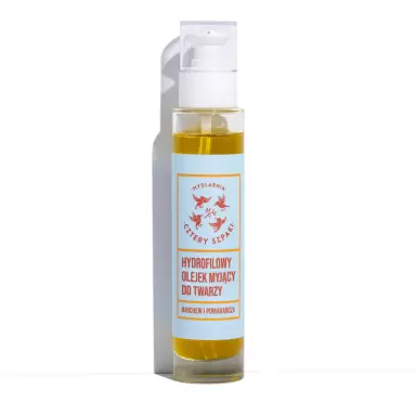 Hydrofilowy olejek myjący do twarzy Marchew i Pomarańcza | Cztery Szpaki