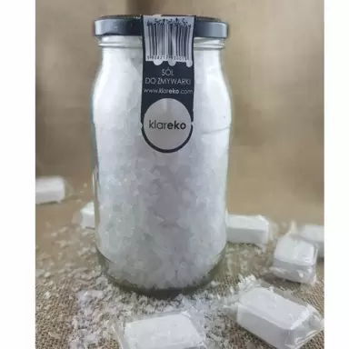 Sól do zmywarki - bezzapachowa - szklany słój | Klareko