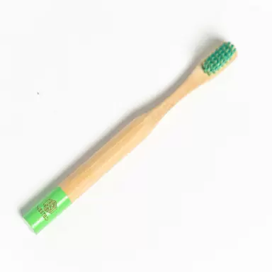 Bambusowa szczoteczka do zębów dla dzieci - zielona | Nested