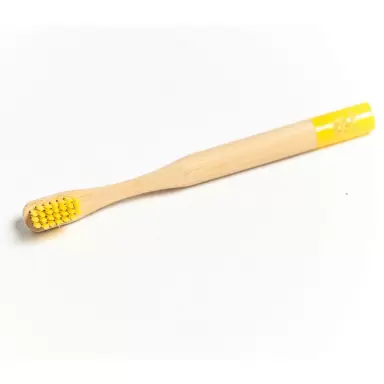 Bambusowa szczoteczka do zębów dla dzieci - żółta | Nested