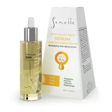 Rewitalizujące serum przeciwzmarszczkowe Witamina C + Stoechiol | Senelle Cosmetics
