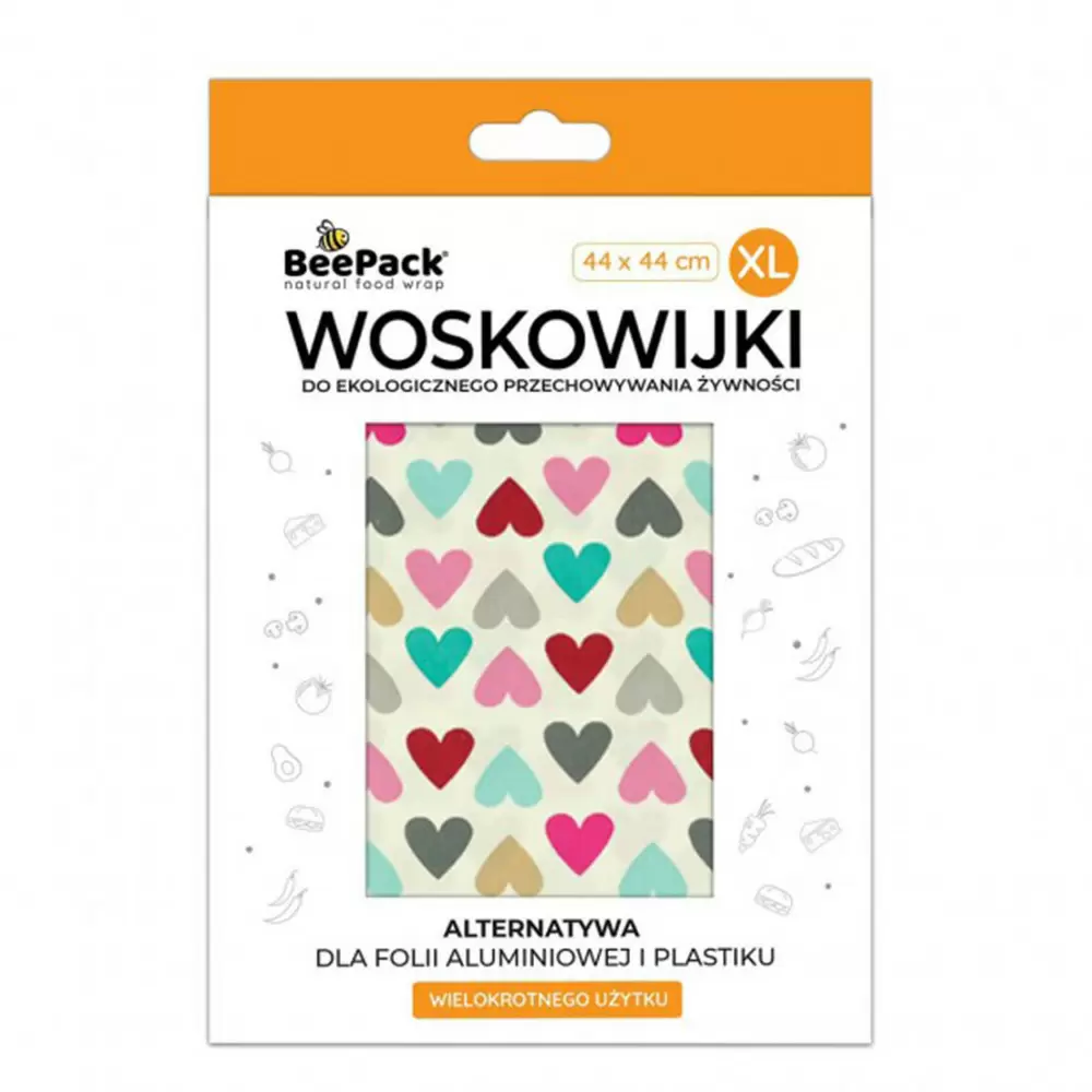 Woskowijka pojedyncza Kolorowe Serducha - rozmiar XL | Beepack