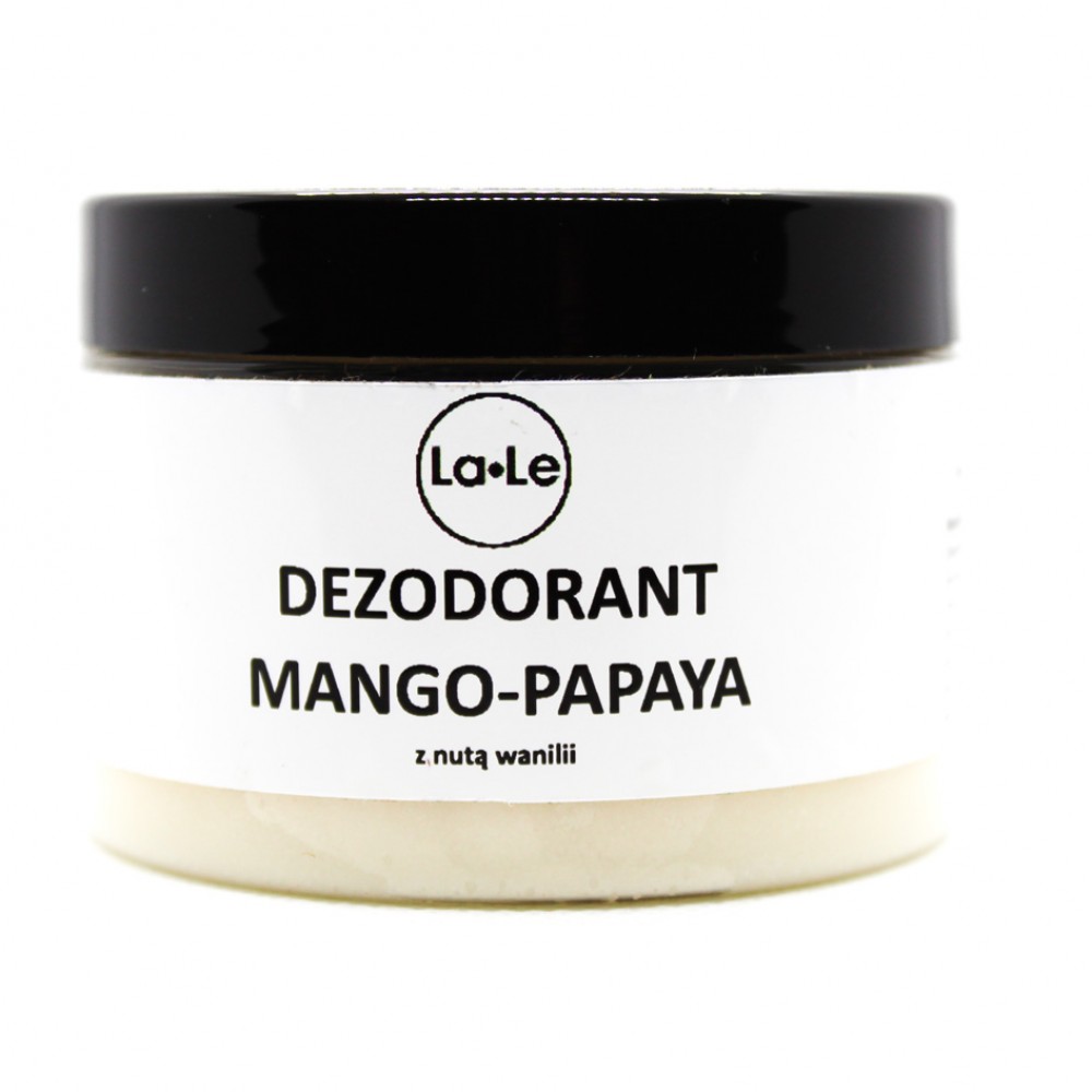 Dezodorant ekologiczny w kremie Mango - Papaya z nutą wanilii (plastik) | La-Le