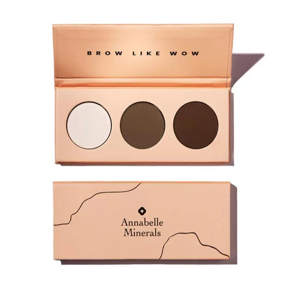 Paletka prasowanych cieni do brwi Brow Like Wow | Annabelle Minerals