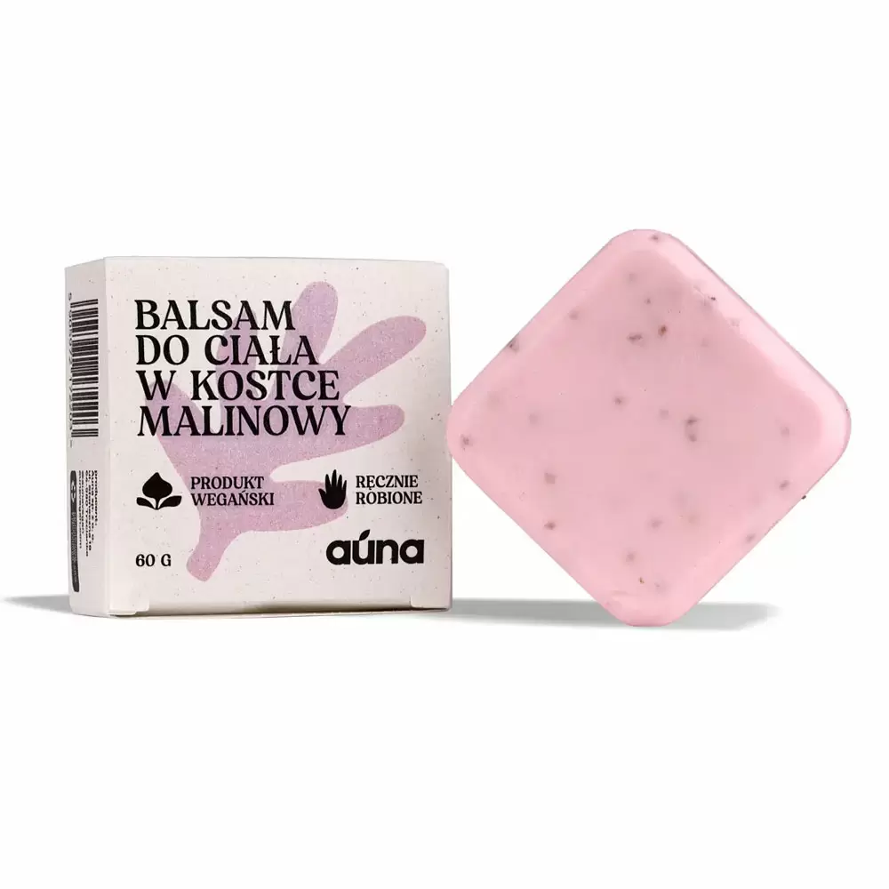 Balsam do ciała w kostce Malinowy | Auna