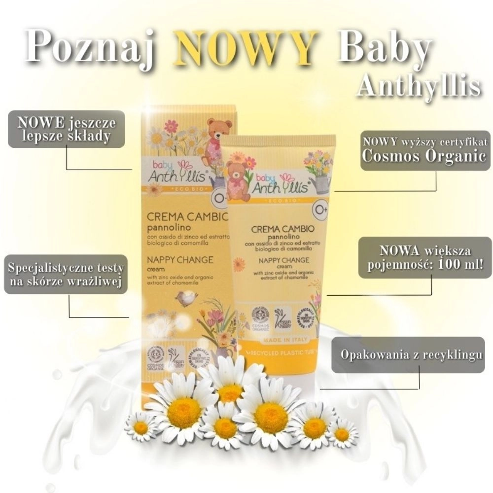 Balsam ochronny na podrażnienia i odparzenia pieluszkowe z rumiankiem i tlenkiem cynku | Anthyllis