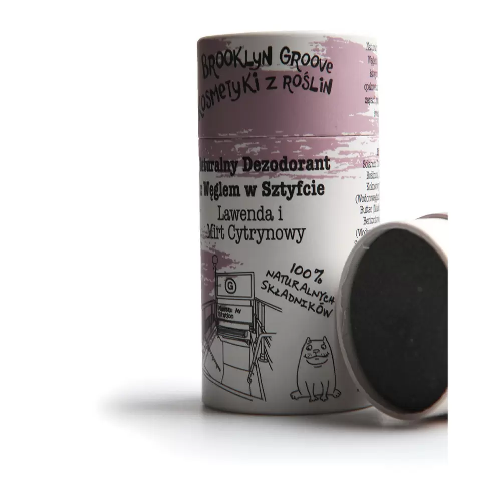 Naturalny dezodorant w sztyfcie z węglem - Lawenda i Mirt Cytrynowy | Brooklyn Groove