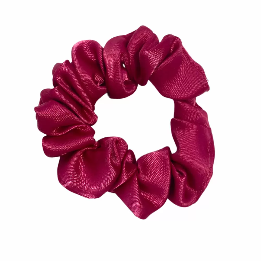 Mini scrunchie satynowa - malina | BoMoye