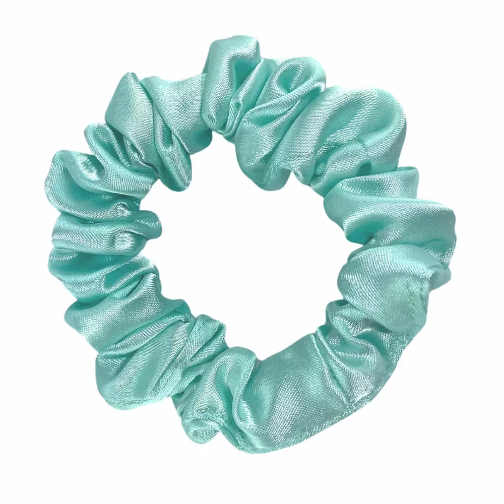 Mini scrunchie satynowa - mięta | BoMoye