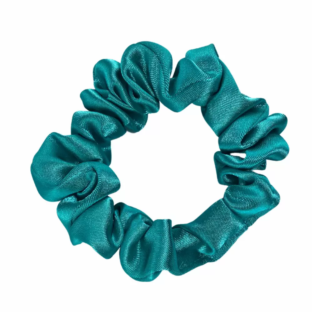 Mini scrunchie satynowa - turkus | BoMoye