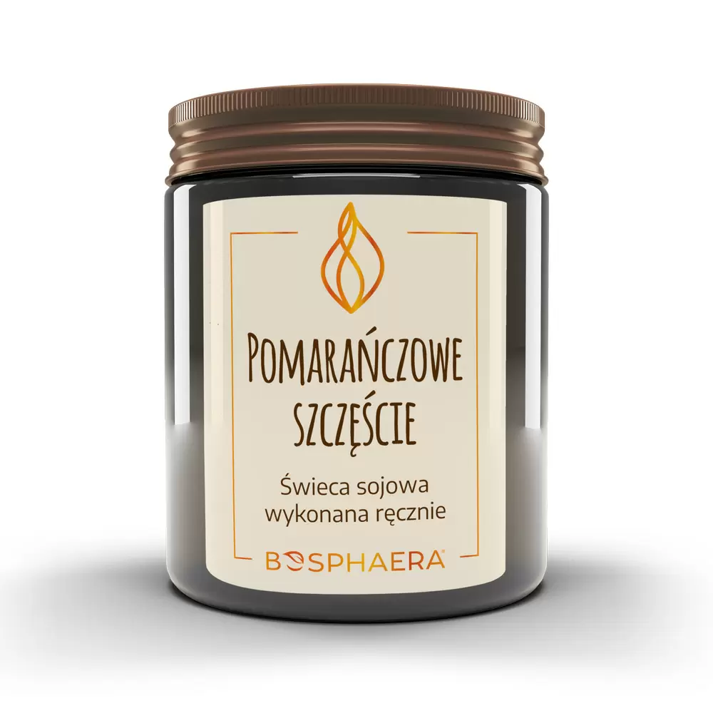 Sojowa świeca zapachowa Pomarańczowe Szczęście | Bosphaera