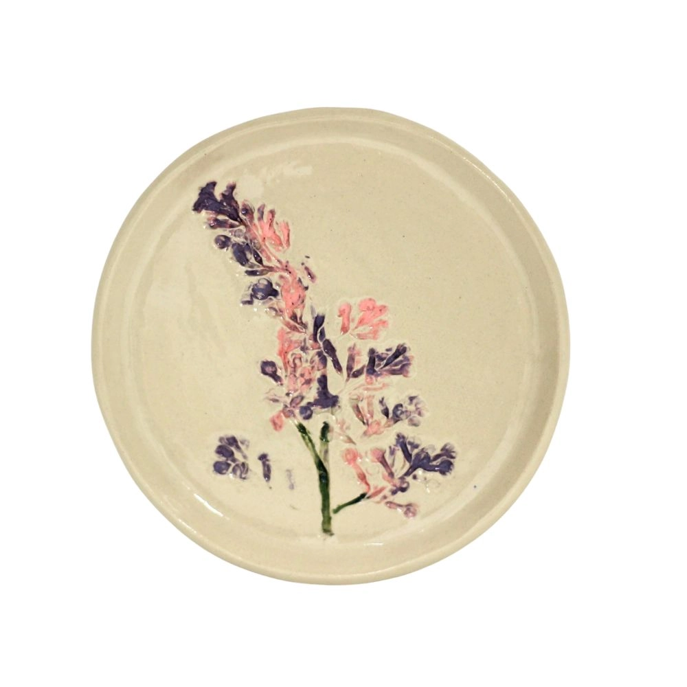 Ceramiczny talerzyk - podstawka z kwiatami bzu | Senua