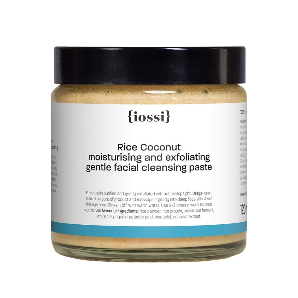 Delikatna pasta do mycia twarzy Ryż i Kokos | iossi