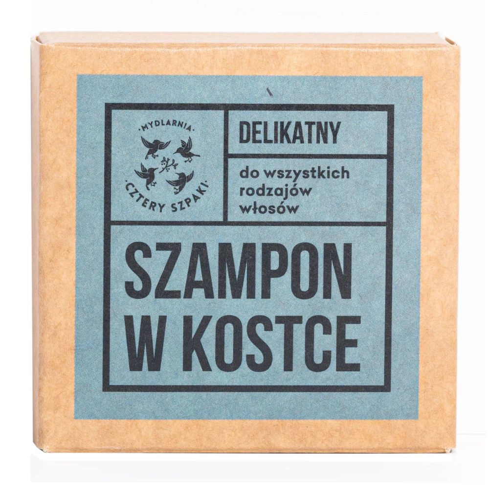 Szampon do włosów w kostce Wanilia i Trawa Cytrynowa - delikatny | Cztery Szpaki