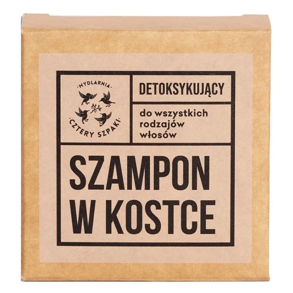 Szampon do włosów w kostce - detoksykujący | Cztery Szpaki