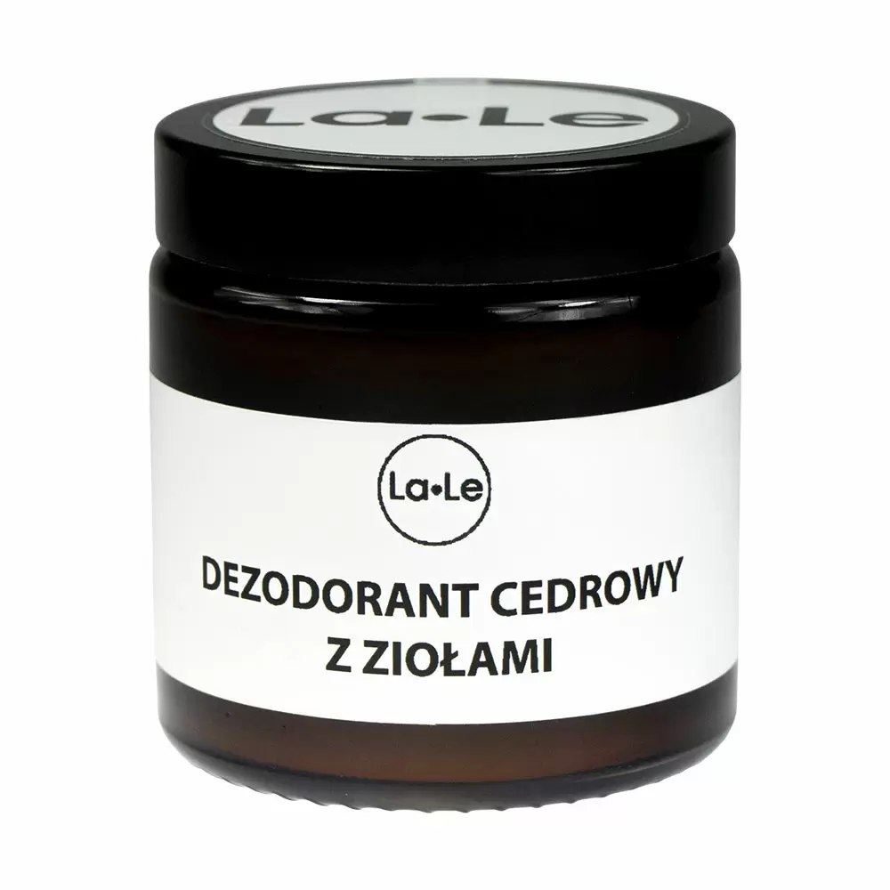 Dezodorant ekologiczny w kremie z olejkiem cedrowym z ziołami 120ml (szkło) | La-Le