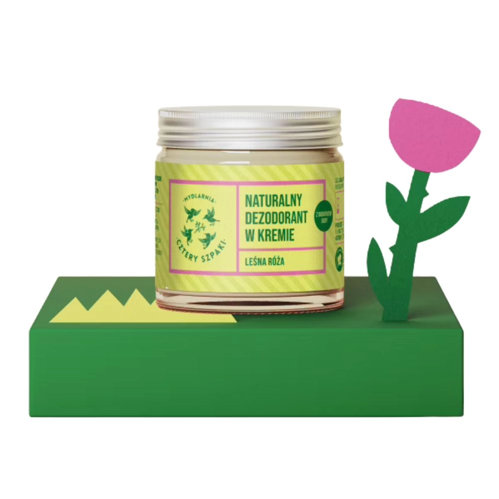Dezodorant w kremie Leśna Róża z dodatkiem sody | Cztery Szpaki