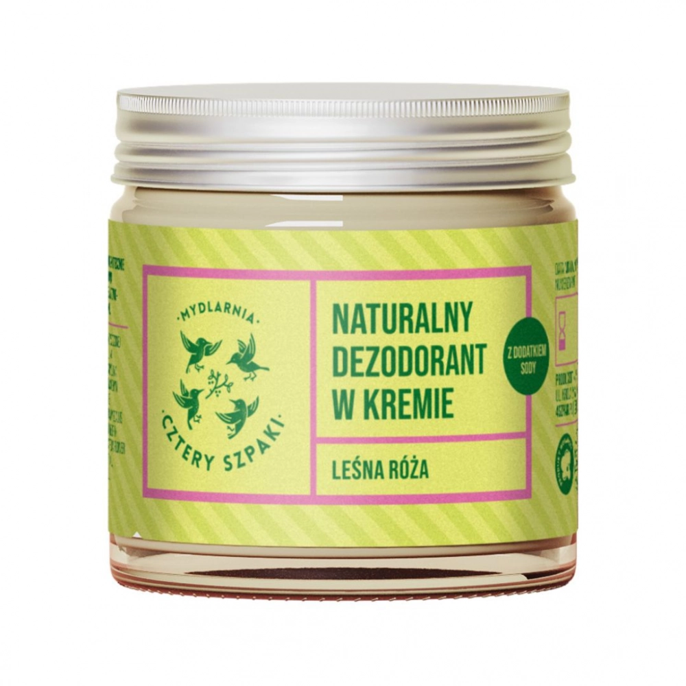 Dezodorant w kremie Leśna Róża z dodatkiem sody | Cztery Szpaki