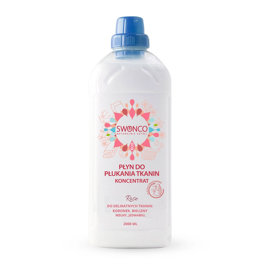 Ekologiczny płyn do płukania delikatnych tkanin Rose | Swonco