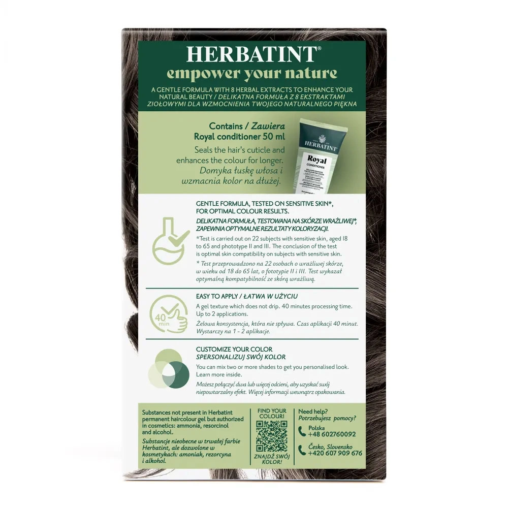 Farba do włosów 5C JASNY POPIELATY KASZTAN seria POPIELATA | Herbatint