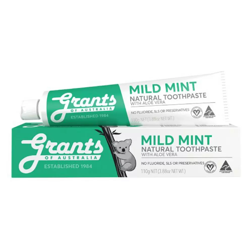Naturalna pasta do zębów delikatnie miętowa - bez fluoru | Grants of  Australia