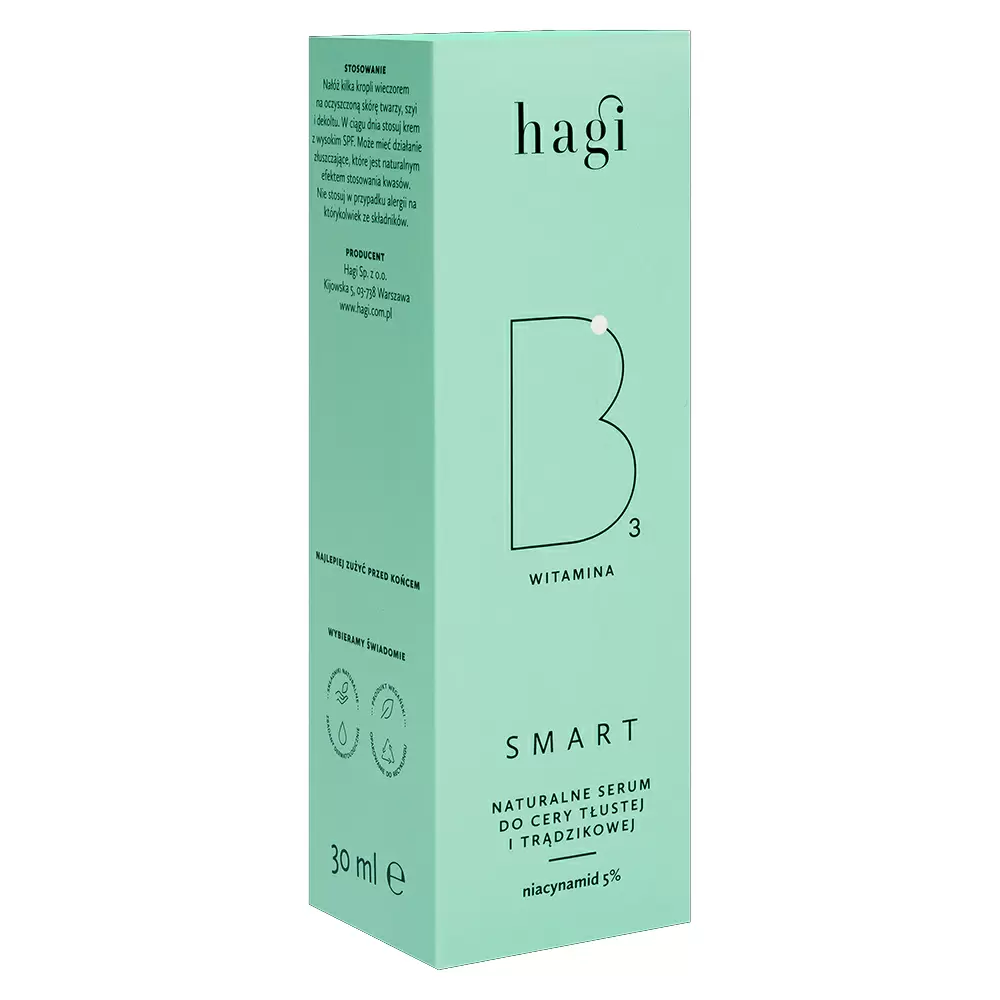 Serum do twarzy z niacynamidem i kwasem salicylowym SMART B | Hagi Cosmetics