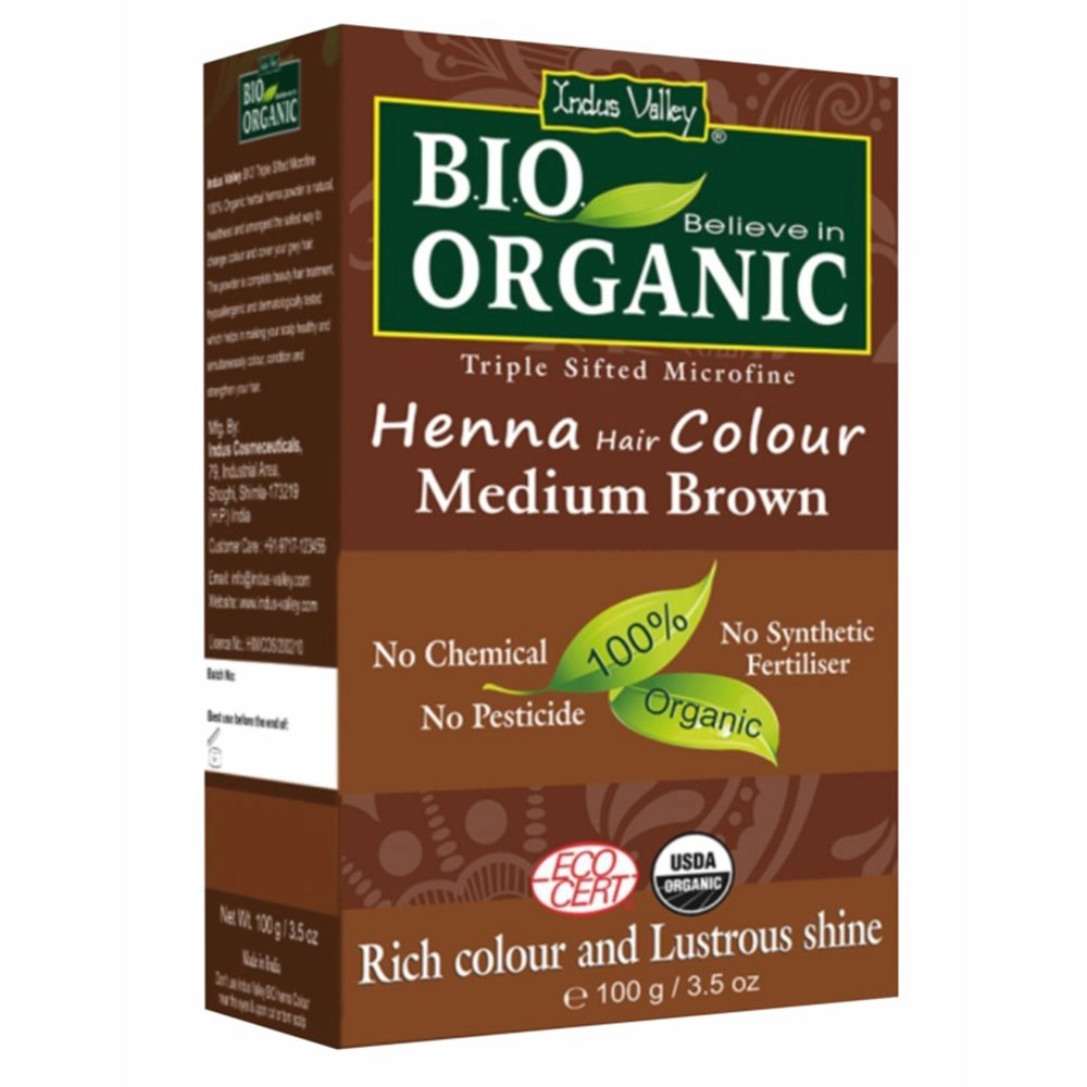Henna do włosów - Średni brąz | Indus Valley