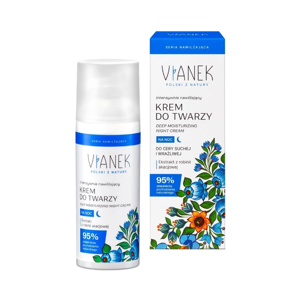 Intensywnie nawilżający krem do twarzy z ekstraktem z robinii akacjowej | Vianek