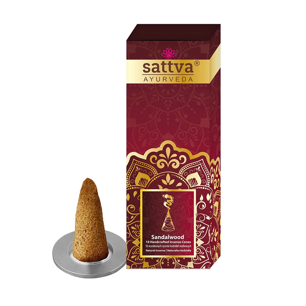 Kadzidła stożkowe naturalne - Sandalwood | Sattva
