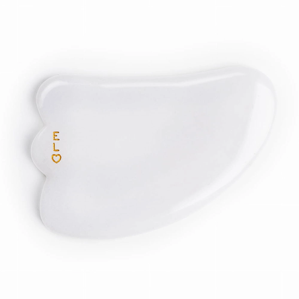 Kamień Gua Sha modelujący z białego jadeitu | Easy Livin