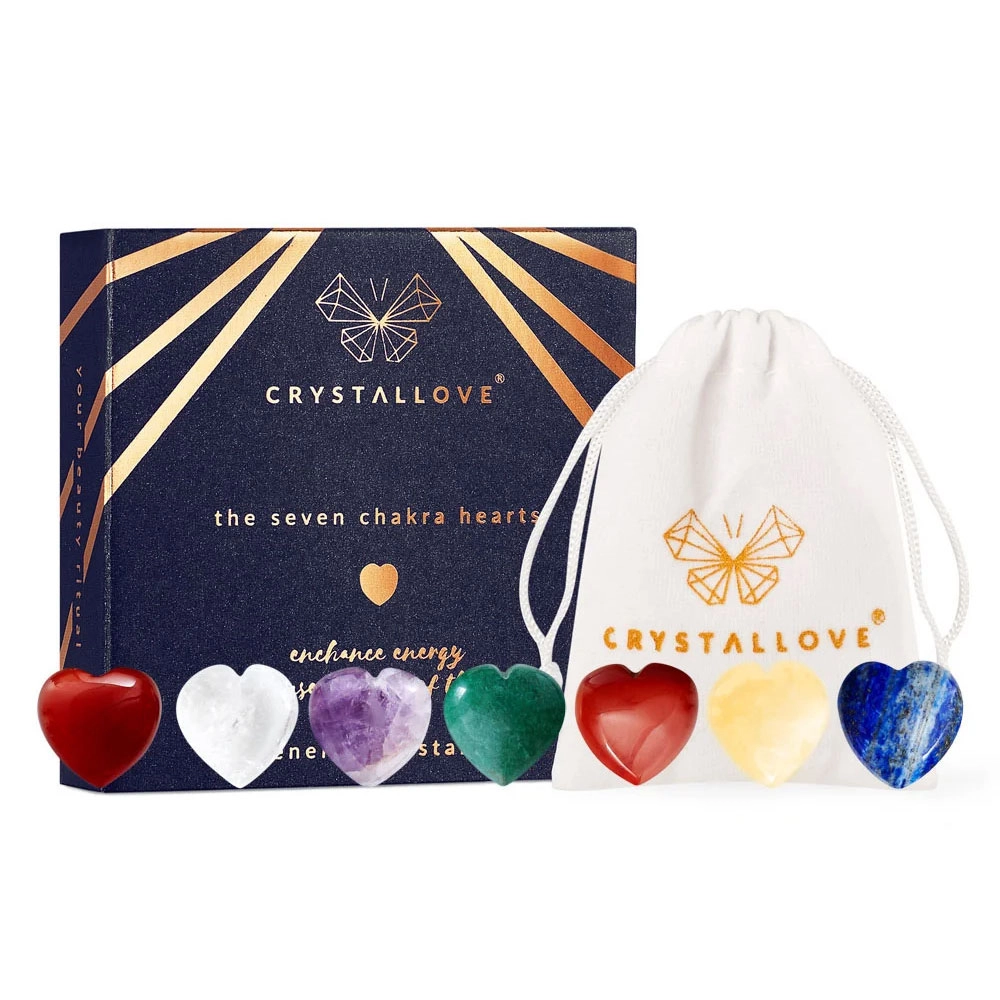 Kamienie energetyczne 7 czakr - serca | Crystallove