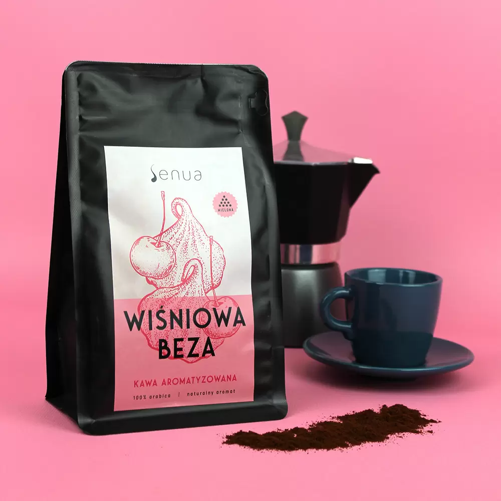 Kawa smakowa aromatyzowana Wiśniowa Beza - mielona | Senua