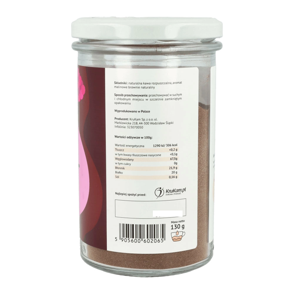 Kawa rozpuszczalna Malinowe Brownie | KruKam
