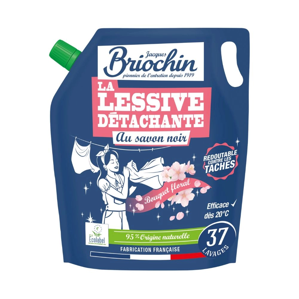 Koncentrat do prania szare mydło odplamiające - Zapach kwiatów | Briochin