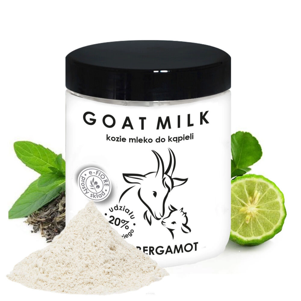 Kozie mleko do kąpieli z kolagenem, pantenolem i olejkiem jojoba - Tea and Bergamot | e-FIORE