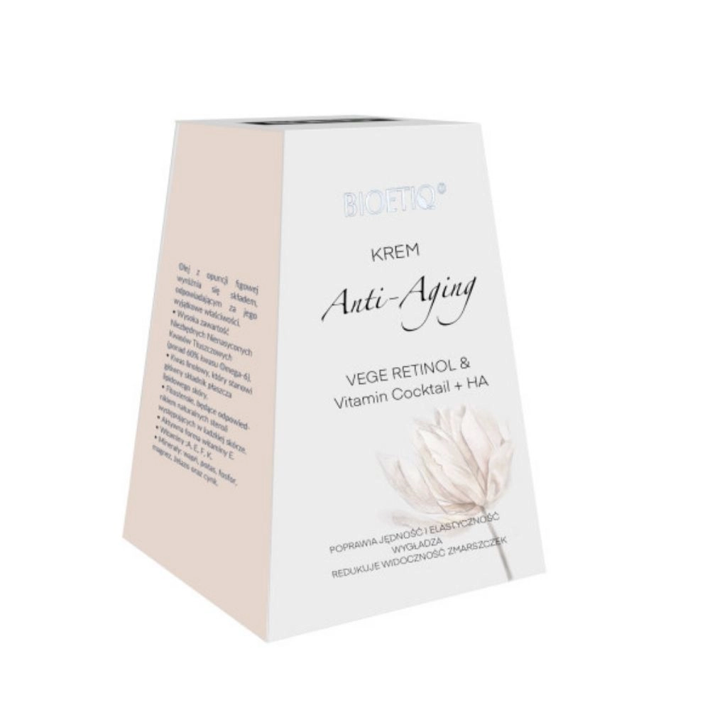 Krem Anti-Aging VEGE RETINOL, witaminy i kwas hialuronowy | Bioetiq