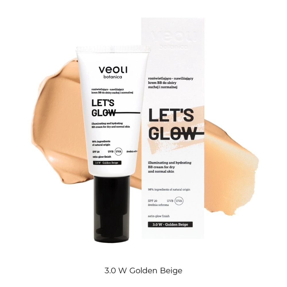 Krem BB rozświetlająco - nawilżający LET'S GLOW | Veoli Botanica