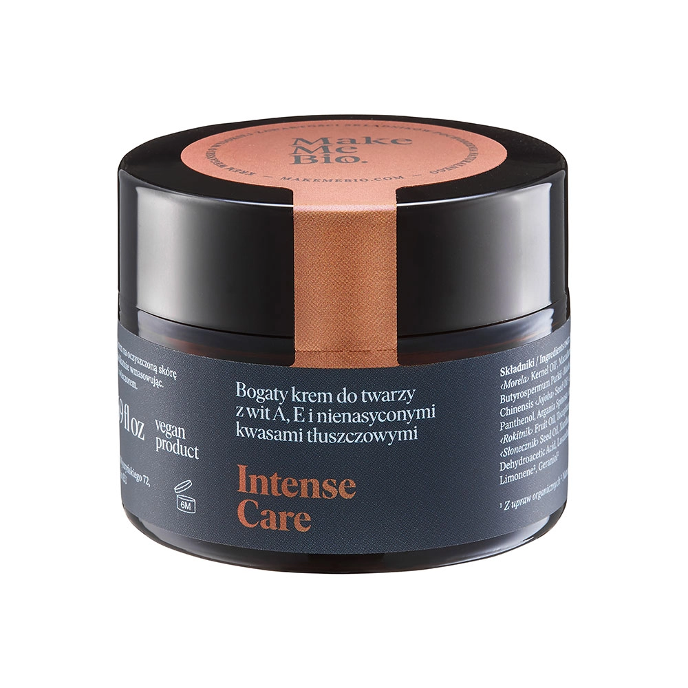 Krem bogaty z witaminami A, E i nienasyconymi kwasami tłuszczowymi Intense Care | Make Me Bio