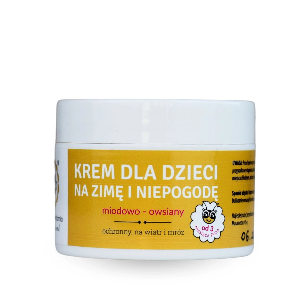 Krem dla dzieci na zimę i niepogodę Miodowo - owsiany | Miodowa Mydlarnia