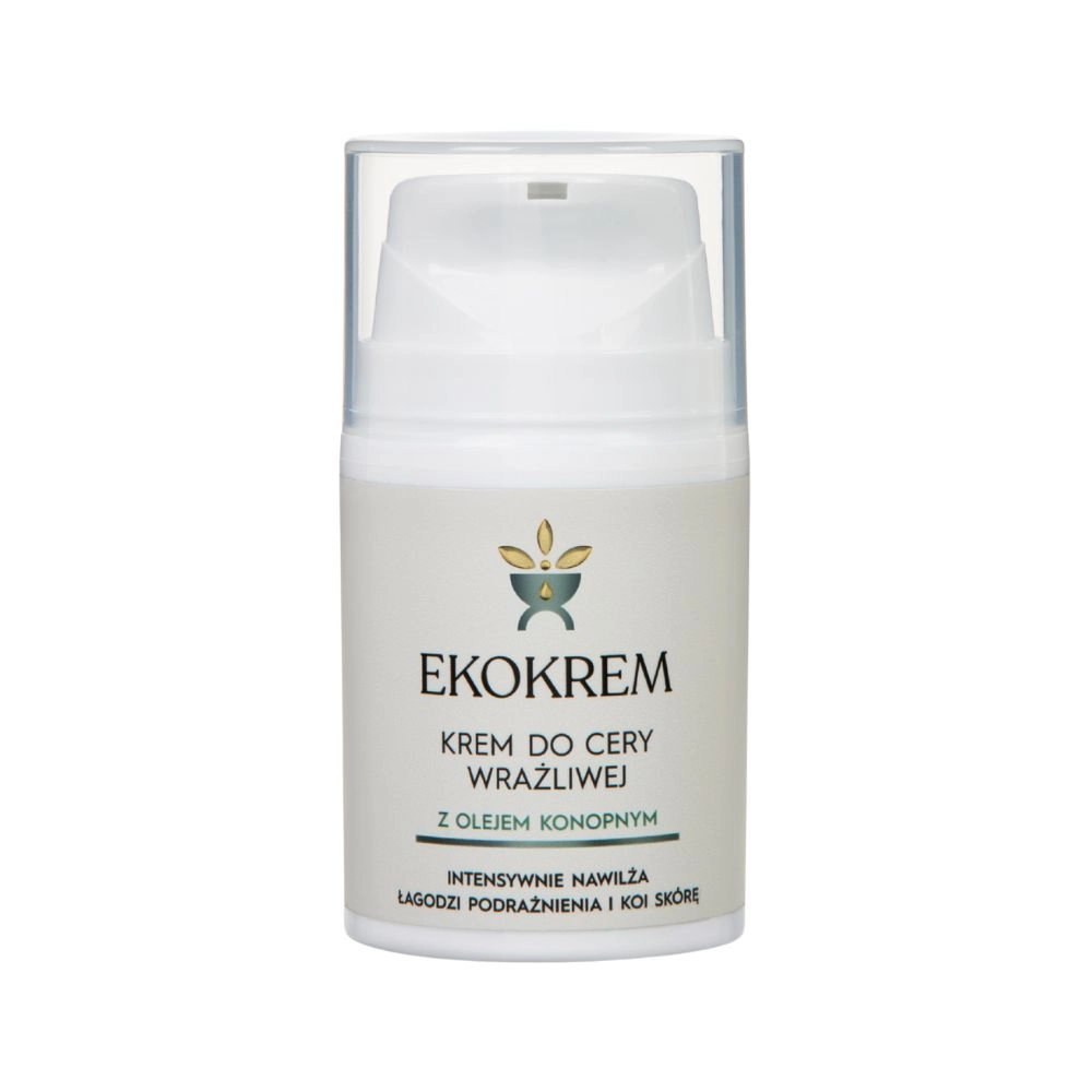 Krem do cery wrażliwej z olejem konopnym | EkoKrem