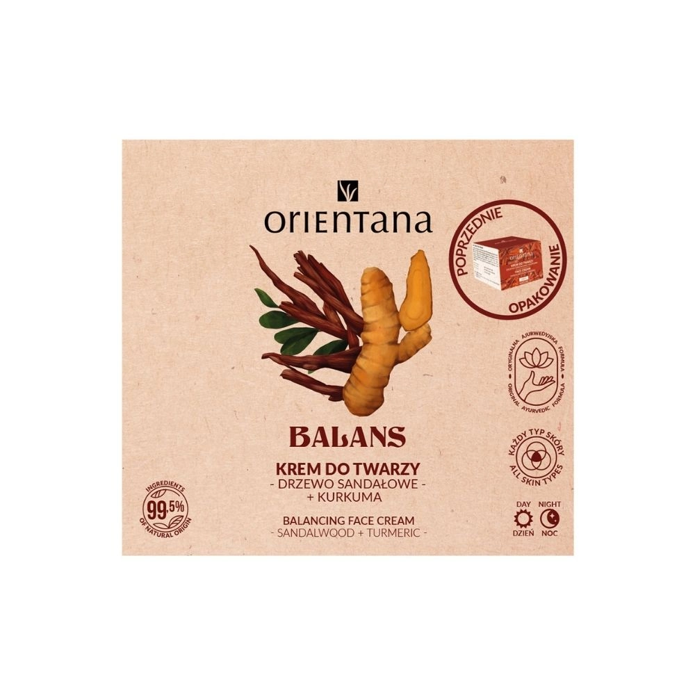Krem do twarzy Drzewo Sandałowe i Kurkuma | Orientana