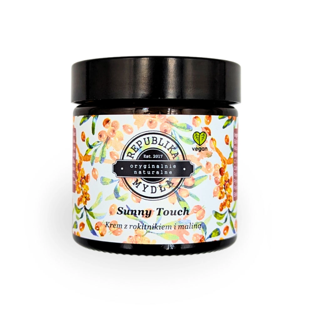 Krem do twarzy z rokitnikiem i maliną Sunny Touch | Republika Mydła