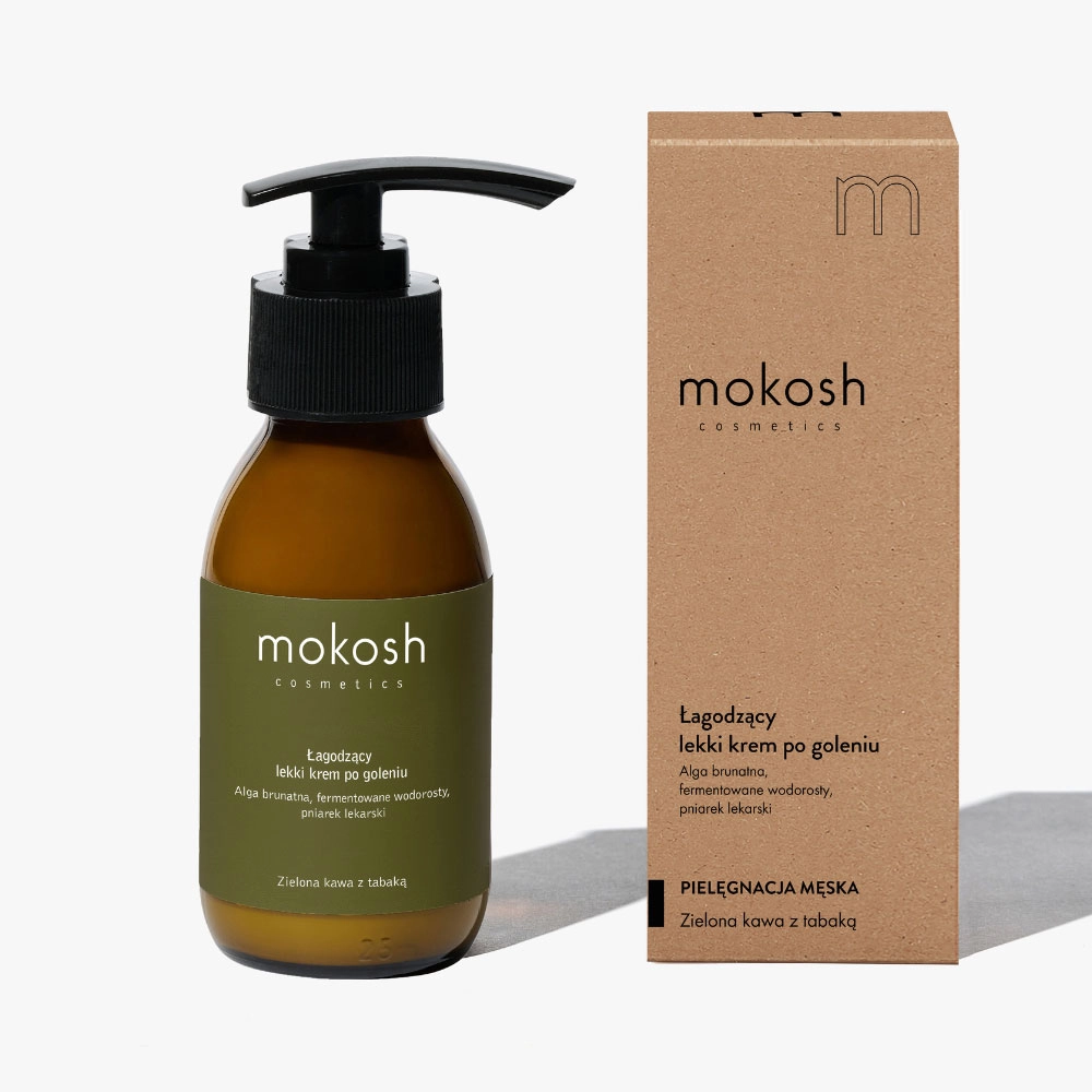 Krem lekki łagodzący po goleniu Zielona kawa z tabaką | Mokosh