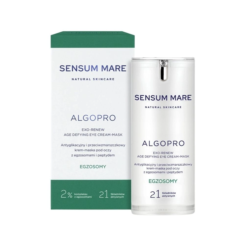 Krem-maska pod oczy antyglikacyjna i przeciwzmarszczkowa z egzosomami i peptydem | Sensum Mare