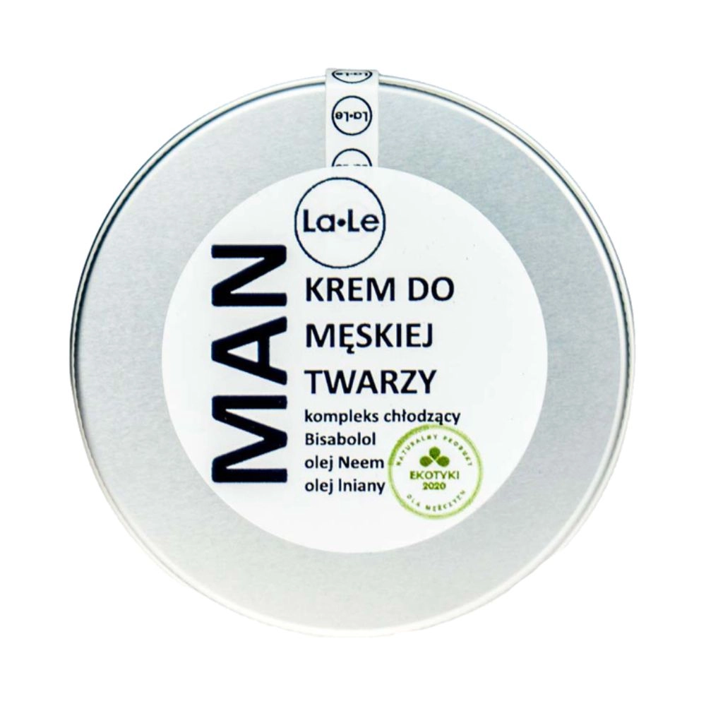 Krem MEN dla mężczyzn - kompleks chłodzący, bisabolol, olej neem | La-Le